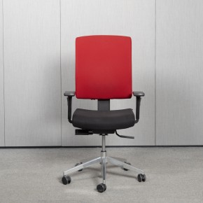 DAUPHIN "@JUST EVO OPERATOR" - Bürodrehstuhl mt Synchrotechnik | Rot / Schwarz / Alu