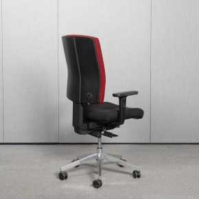 DAUPHIN "@JUST EVO OPERATOR" - Bürodrehstuhl mt Synchrotechnik | Rot / Schwarz / Alu