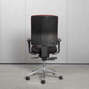 DAUPHIN "@JUST EVO OPERATOR" - Bürodrehstuhl mt Synchrotechnik | Rot / Schwarz / Alu