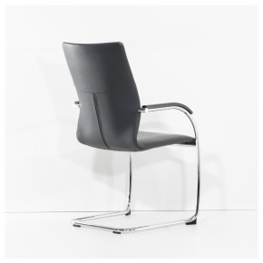 BRUNNER "PLAZA STEEL" - stapelbarer Konferenzstuhl | Leder