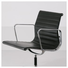 VITRA "EA 108" - drehbarer Konferenzstuhl / Leder